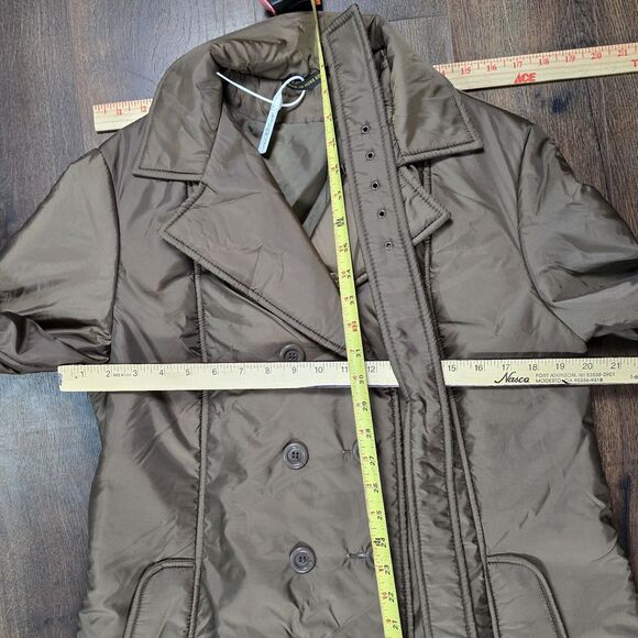 Vintage Bromleigh 14 Brown/bronze Trench Long Coat Jacket Belted Lightweight‎ - Picture 12 of 16
